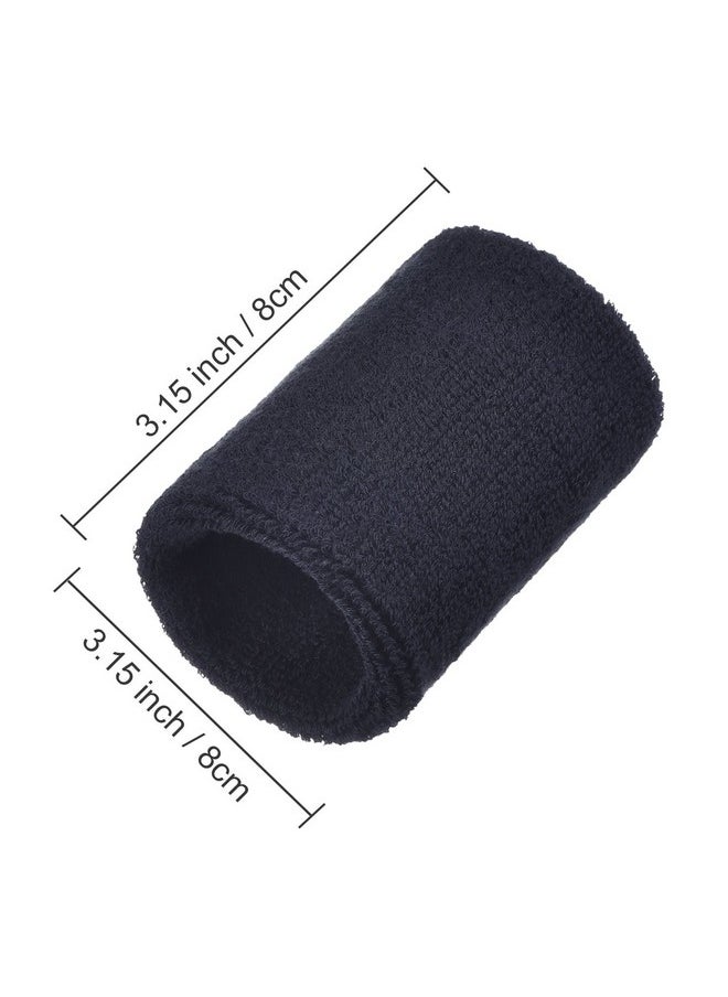 WILLBOND Sweatbands Wristbands For Football Basketball Running Athletic Sports Black 6 Piece  - Image 5