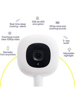 Nanit Pro Smart Baby Monitor And Wall Mount – Wi - Fi Hd Video Camera Sleep Coach And Breathing Motion Tracker 2 - Way Audio Sound And Motion Alerts Nightlight And Night Vision Midnight Blue  - Image 4