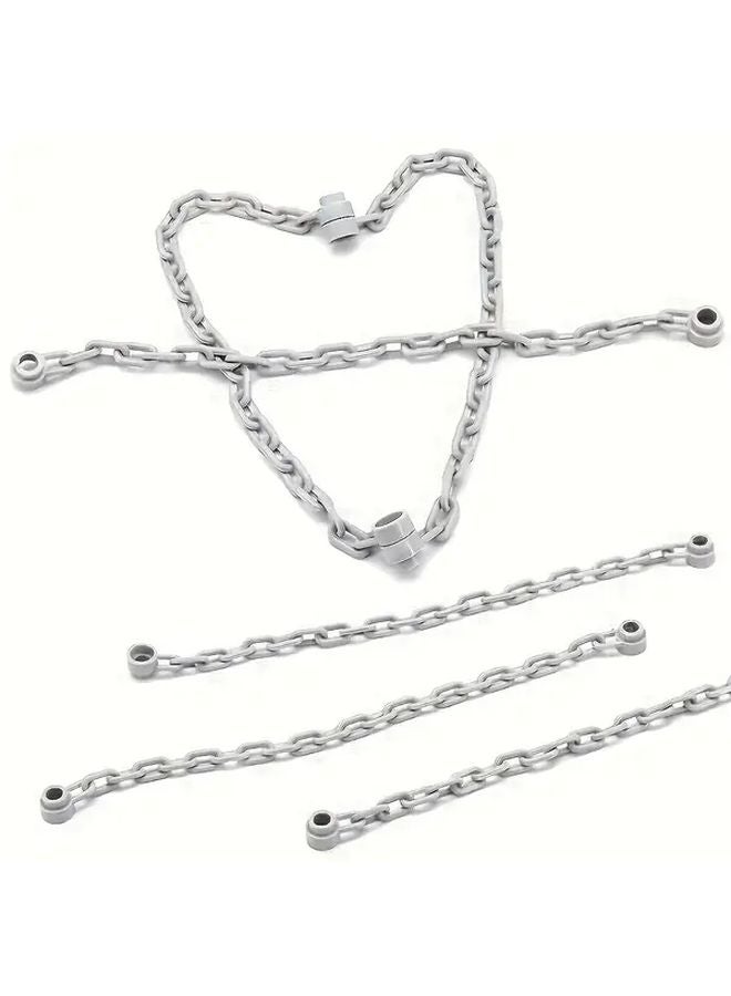 10pcs Dark Gray MOC Scene Long Chain Building Blocks Compatible With Technology Mechanical - Image 4