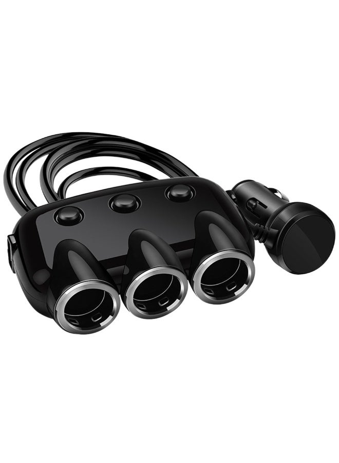 Earlodom Car Charger 3 Sockets Dual USB Ports Car Splitter Adapter with Switches - Image 5