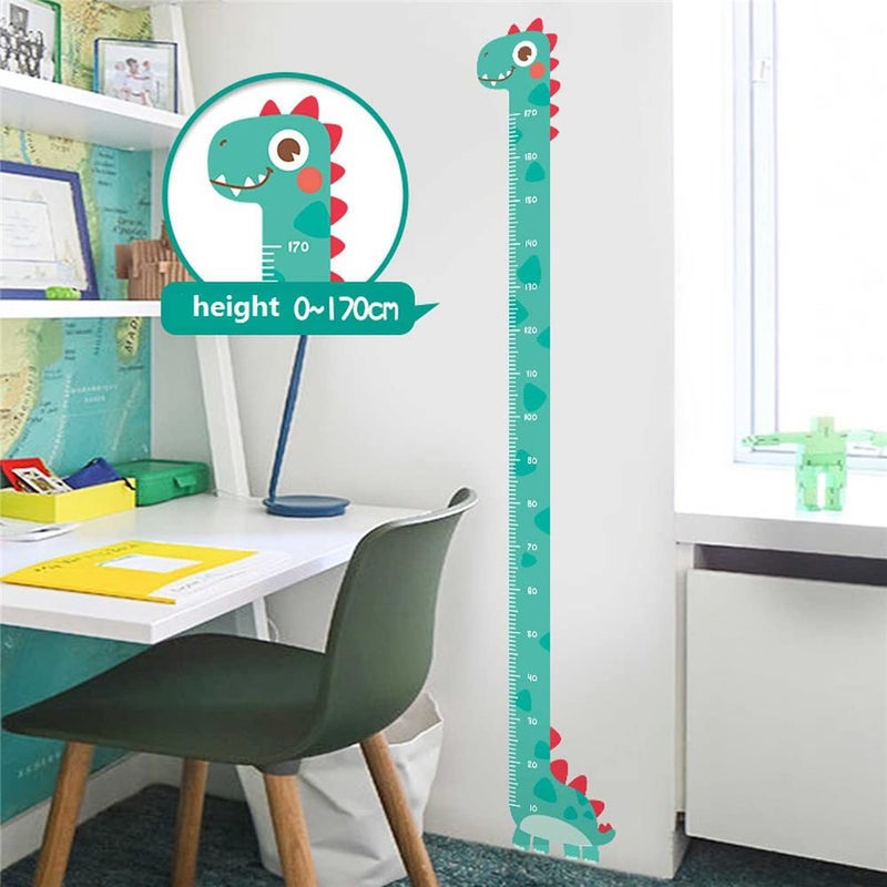 Green Dinosaur Vinyl SelfAdhesive Growth Chart Decal for Kids Room Bedroom Nursery Wall Decor StickerRemovable Baby Height Measure Mural 10cm to 170cm