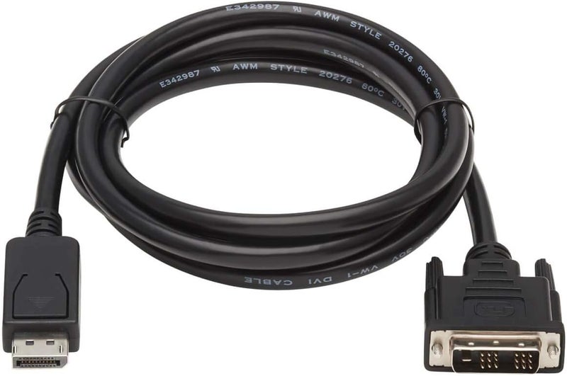TRIPPLITE DisplayPort to DVI Latcing Cable Adapter, DP to DVI-D Single Link, Male-to-Male, 1080p HD Resolution, 6 Feet / 1.8 Meters, 3-Year Warranty (P581-006) - Image 2