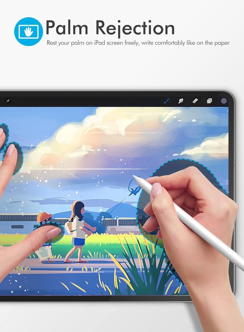 بروتيكت قلم ايباد W12 لأجهزة iPad Pro / Air / 11th Gen / Mini مع تقنية رفض الكف - شحن مغناطيسي، دقة عالية، قلم للرسم والكتابة وتدوين الملاحظات - Image 4