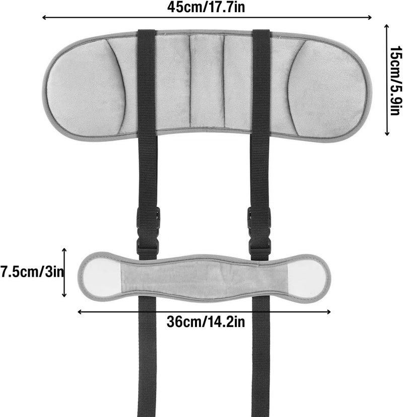 PandaEar Car Seat Toddler Head Support Adjustable Baby Carseat Head Holder Strap for Car Seat Stroller Soft Neck Relief Band for Kids Infants Comfortable Travel Sleep - Image 2