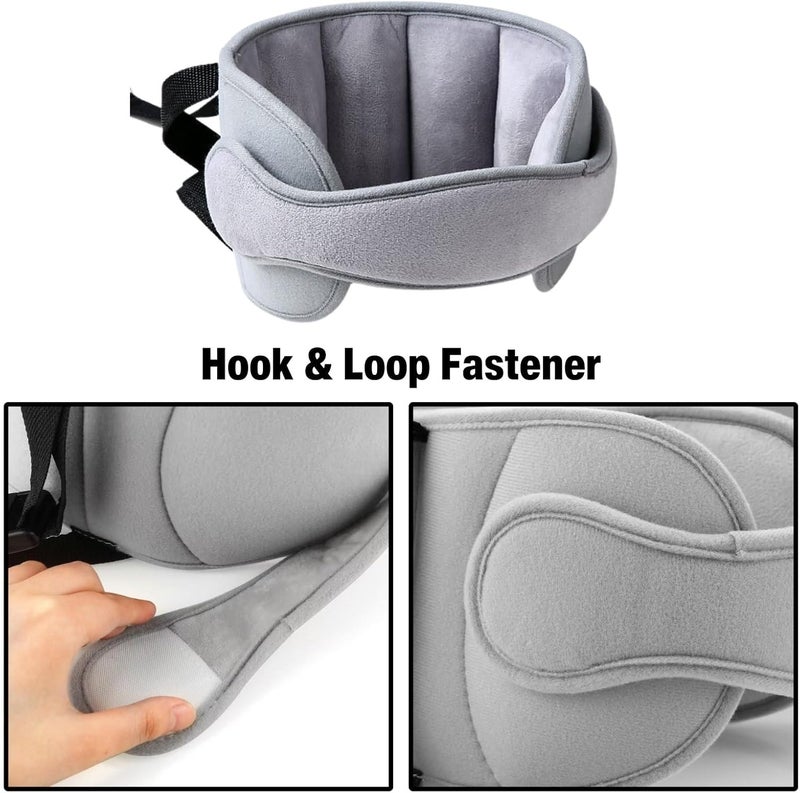 PandaEar Car Seat Toddler Head Support Adjustable Baby Carseat Head Holder Strap for Car Seat Stroller Soft Neck Relief Band for Kids Infants Comfortable Travel Sleep - Image 4