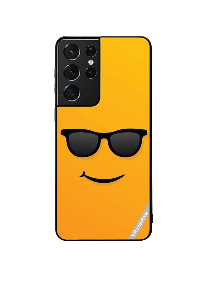 VR CREATIVE Protective Case Cover For Samsung Galaxy S21 Ultra 5G Sunglass Emoji Design Multicolour - Image 1