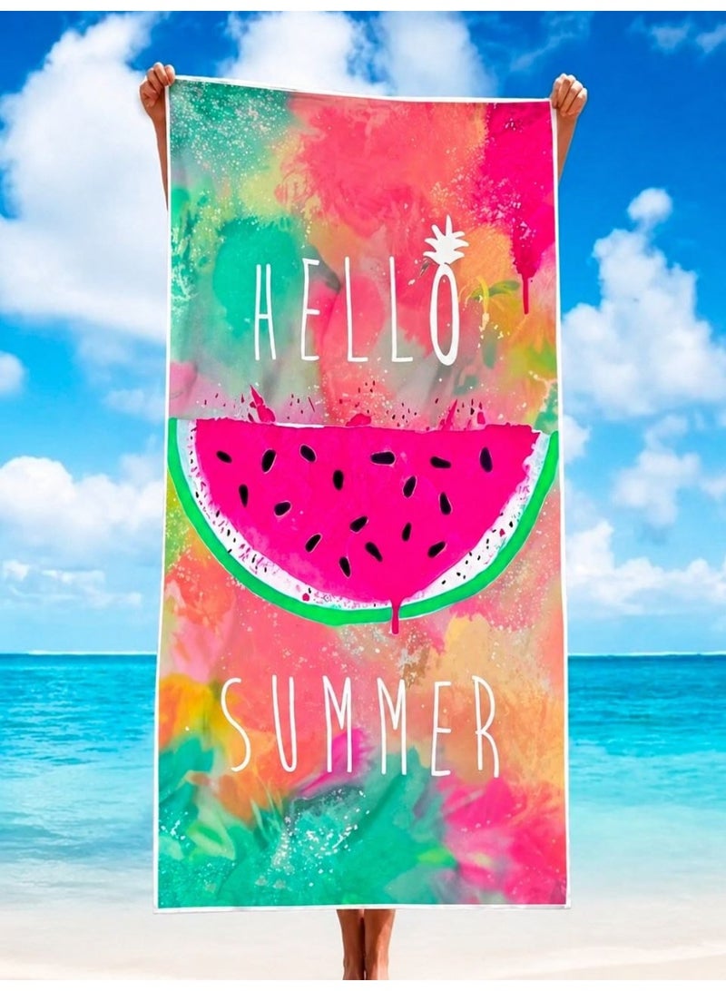 Microfiber Quick Dry Beach Blanket, Towel, Suitable For Swimming,Travel, Camping,Yoga Mat Outings Summer Beach Essentials - Image 1