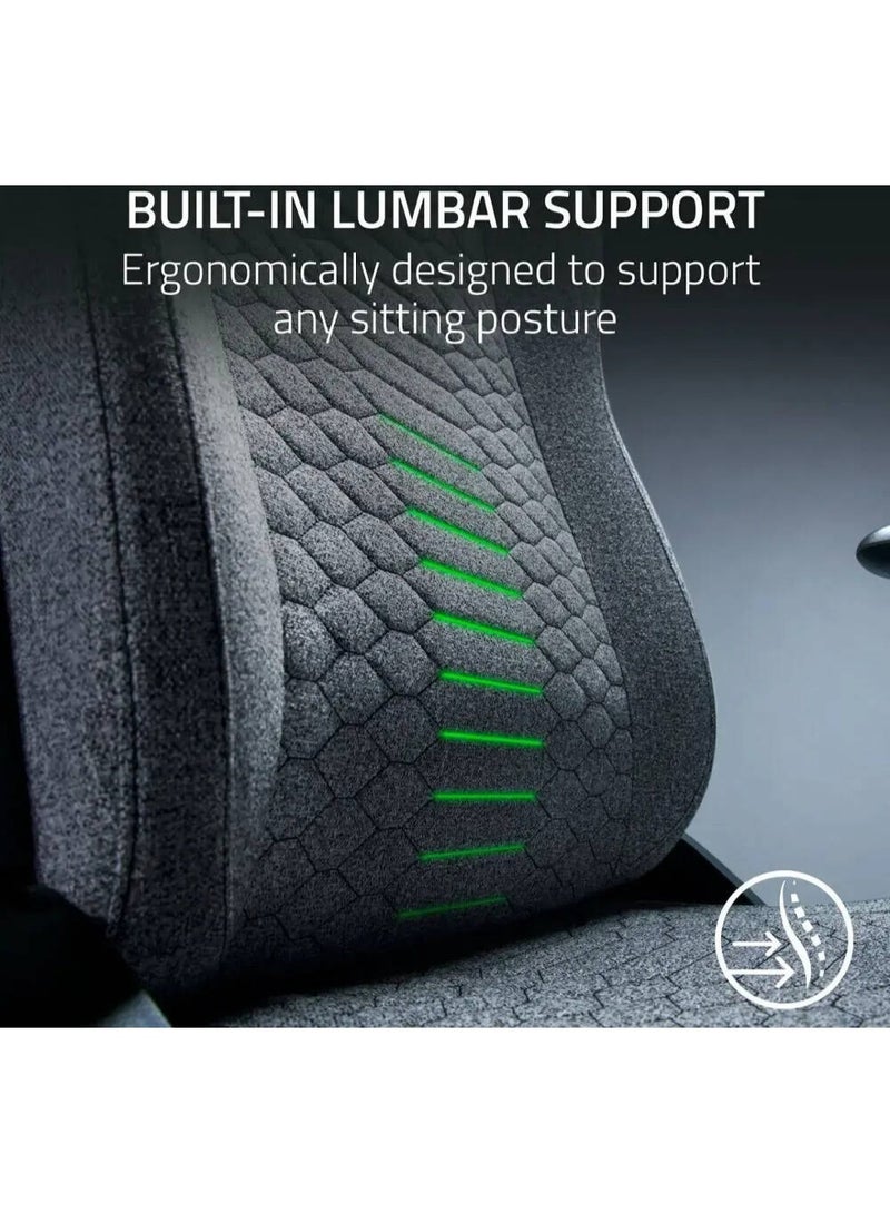 RAZER Iskur V2 X Gaming Chair – Ergonomic High-Density Foam, Built-In Lumbar Support, Breathable Grey Fabric, 152° Recline, 2D Adjustable Armrests, Steel Frame, Wide Seat 545mm, Supports up to 136kg – Grey | RZ38-05310200-R3G1 - Image 5