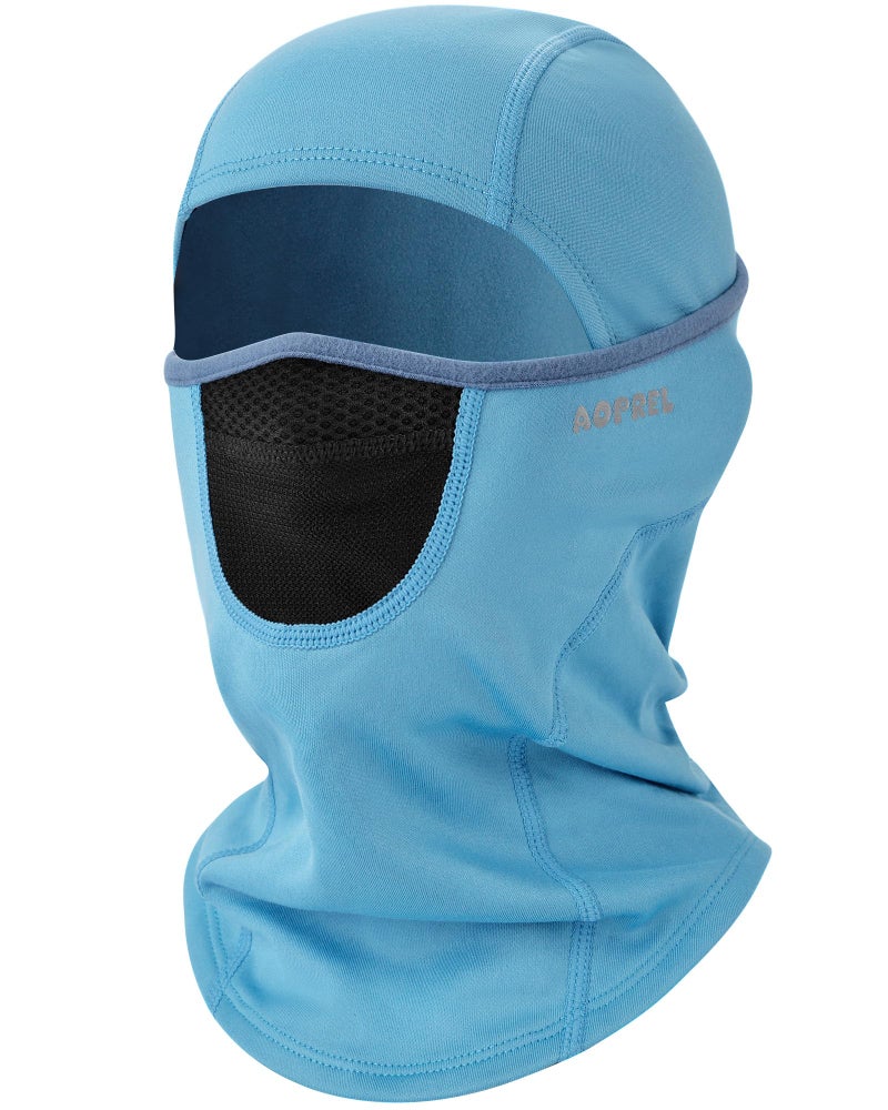 AOPREL Kids Balaclava Ski Mask with Breathable Holes, Windproof Fleece Full Face Mask for Cold Weather Boys Girls Blue - Image 1
