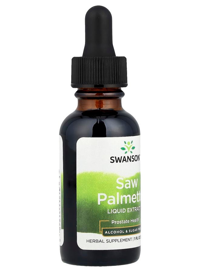 SWANSON Saw Palmetto Liquid Extract Alcohol & Sugar Free 1 fl oz (29.6 ml) (1 g per Serving) - Image 2