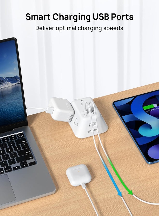 TROND Desk Clamp Power Strip, Surge Protector with 5 AC Outlets and 3 USB Ports, Desk Mount Charging Station, Fit 1.97in Tabletop Edge Thick, 10FT Extension Cord, for Home Office Gaming Accessories - Image 4