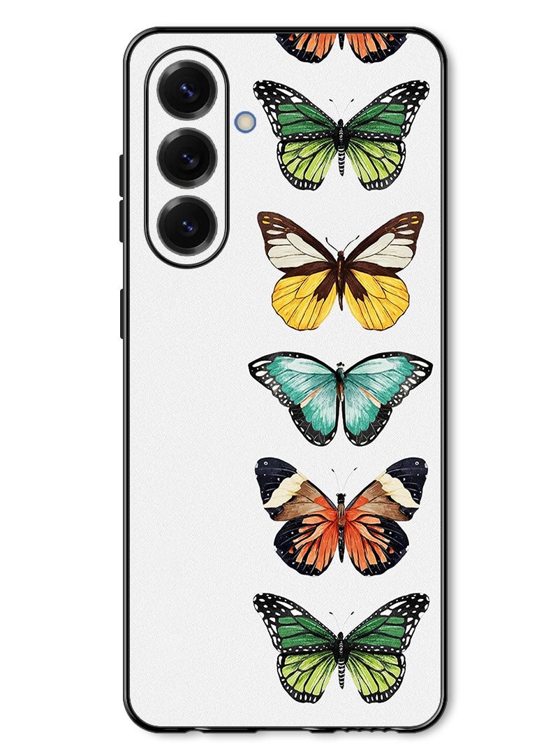 Theodor Case Compatible with Samsung Galaxy A37 Protection Shockproof Bumper Cover Butterflies - Image 1