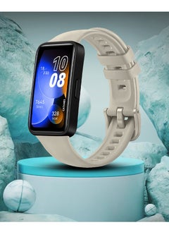 CATANES Huawei Band 8 Watch Band for Men Women Sport Watch Strap Lightweight Silicone Replacement Band Grey  - Image 3