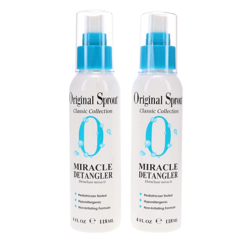 Original Sprout Original Sprout Miracle Detangler All Natural Hair Moisturizer and LeaveIn Conditioner Spray 4 Ounces 2 Pack Packaging May Vary