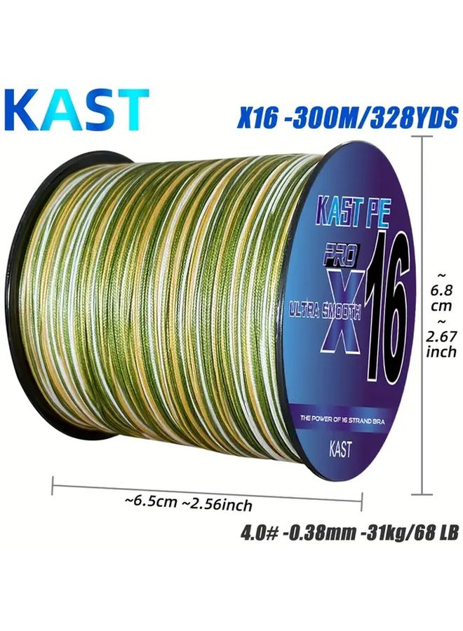X16 خيط صيد 500 متر 547 ياردة خيط مضفر PE قوة 40 رطل للمياه العذبة والمياه المالحة - Image 3