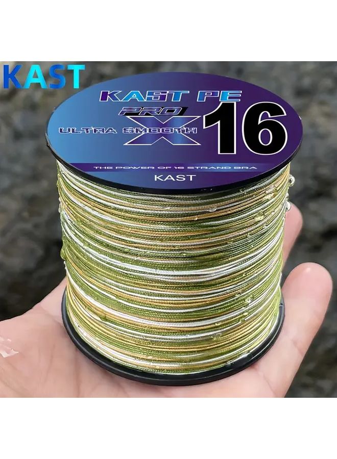 X16 خيط صيد 500 متر 547 ياردة خيط مضفر PE قوة 40 رطل للمياه العذبة والمياه المالحة - Image 2