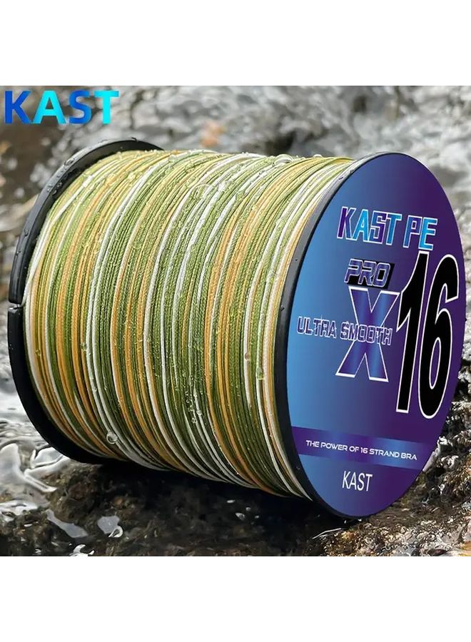 X16 خيط صيد 500 متر 547 ياردة خيط مضفر PE قوة 40 رطل للمياه العذبة والمياه المالحة - Image 5