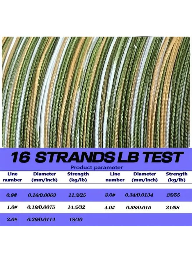 X16 خيط صيد 500 متر 547 ياردة خيط مضفر PE قوة 40 رطل للمياه العذبة والمياه المالحة - Image 4