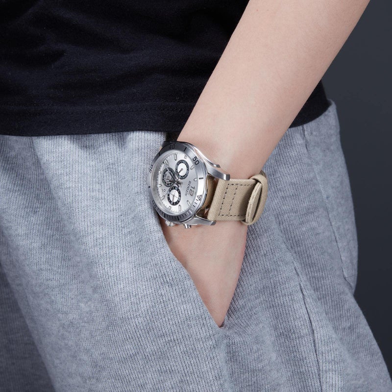 BINLUN Canvas Watch Bands Quick Release Sail Cloth Watch Straps Replacement 18mm 20mm 22mm 24mm Cotton Fabric Watchband for Men and Women with Silver/Black Buckle - Image 5