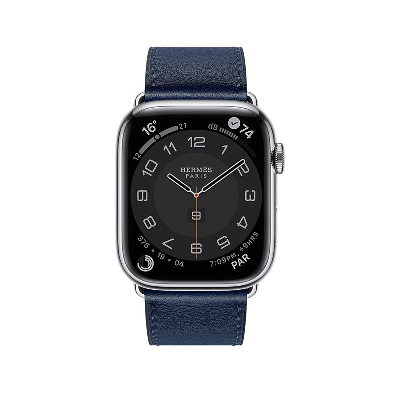 DONEGANI LB1 Leather Band for Apple Watch Bands Women Men Se Ultra 2 40mm 44mm 46mm 42mm 45mm 41mm 38mm 49mm Series 10 9 8 7 6 5 4 3 iWatch Strap Silicone Dark Blue - Image 4