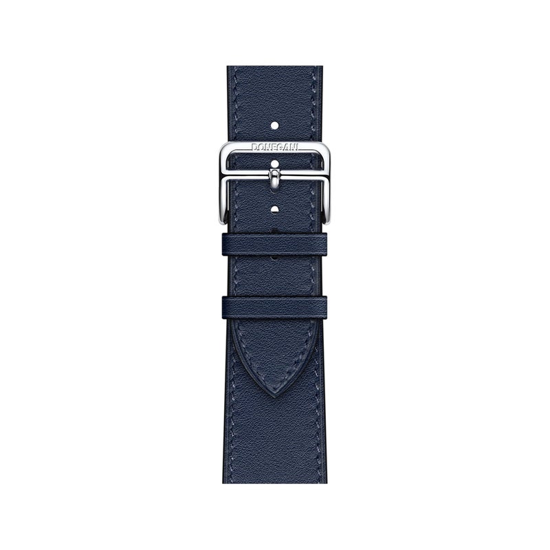 DONEGANI LB1 Leather Band for Apple Watch Bands Women Men Se Ultra 2 40mm 44mm 46mm 42mm 45mm 41mm 38mm 49mm Series 10 9 8 7 6 5 4 3 iWatch Strap Silicone Dark Blue - Image 3