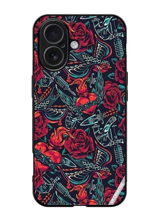 VR CREATIVE Protective Case Cover For Apple iPhone 17 Flower Design Multicolour