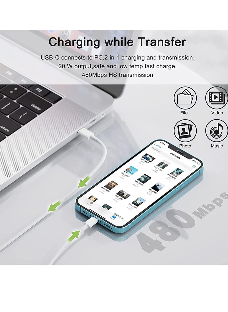 Generic 20W PD Type C Power Block Wall Charger Plug Adapter with 2M USB-C to Lightning Cable Compatible with iPhone 14/13/11/X/XS/iPad  - Image 5