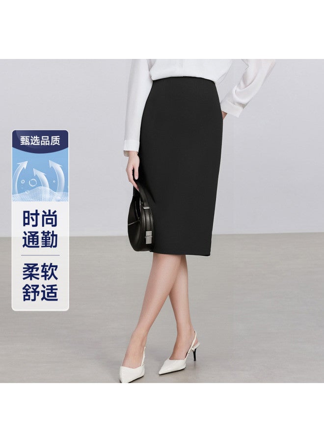 Fapai Elegant Business] Women's Suit Pencil Skirt Simple Commuting Versatile Light Workplace Back Slit Skirt - Image 2