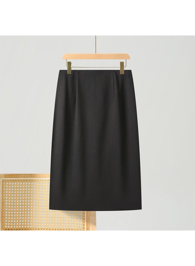 Fapai Elegant Business] Women's Suit Pencil Skirt Simple Commuting Versatile Light Workplace Back Slit Skirt - Image 5