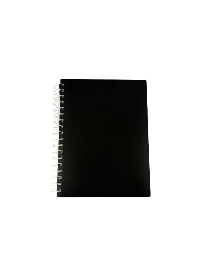 دفتر حلزوني – مقاس B5 – 200 ورقة – أسود – مربع - Image 3