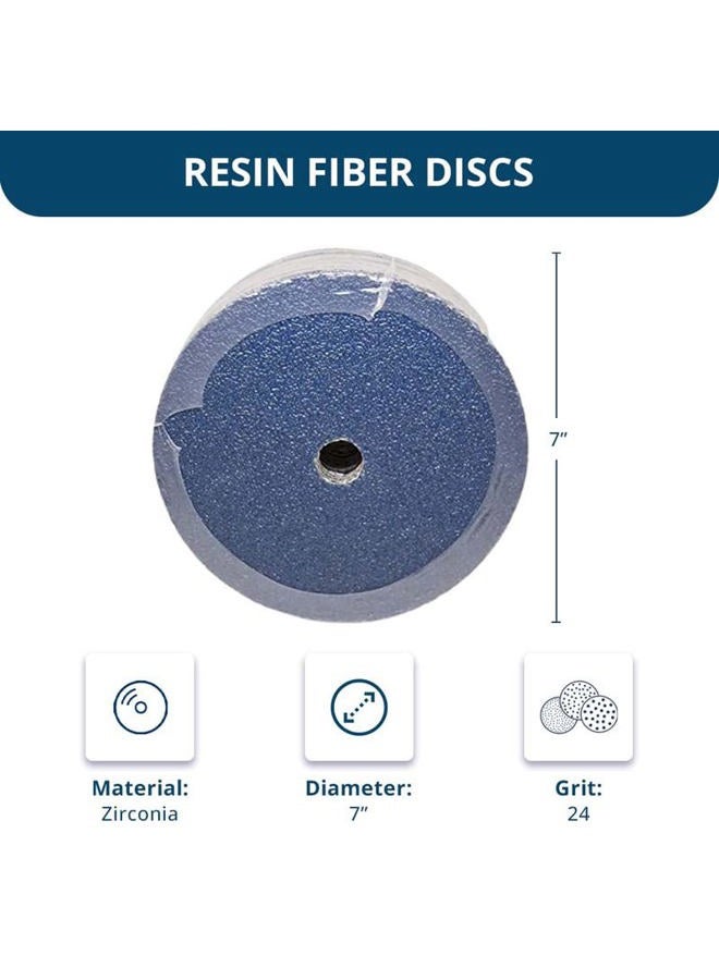 Benchmark Abrasives 7 Inch Sanding Discs Zirconia Resin Fiber Grinding Disc for Grinding, Stripping on Wood, Fiberglass, Steel, Metal, 7/8" Arbor Angle Grinder Sanding Disc, 25 Pack - 60 Grit - Image 5