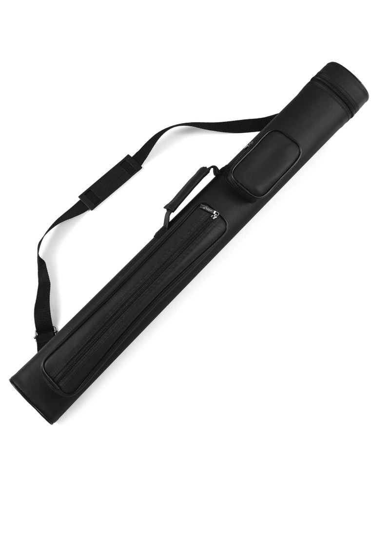 Spall 2x2 Hard Cue Case for Billiard/Pool | Holds 2 Butts & 2 Shafts | Durable Tube Cue Stick Carrying Case with Shoulder Strap - Image 1