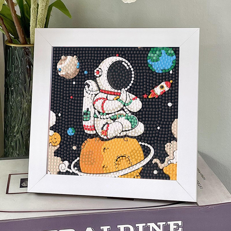 Framed Diamond Painting Full Diamond Astronaut 2023 New Children'S Handmade Diy Crystal Stickers Spaceman - Image 3