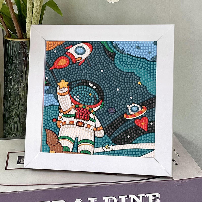 Framed Diamond Painting Full Diamond Astronaut 2023 New Children'S Handmade Diy Crystal Stickers Spaceman - Image 4