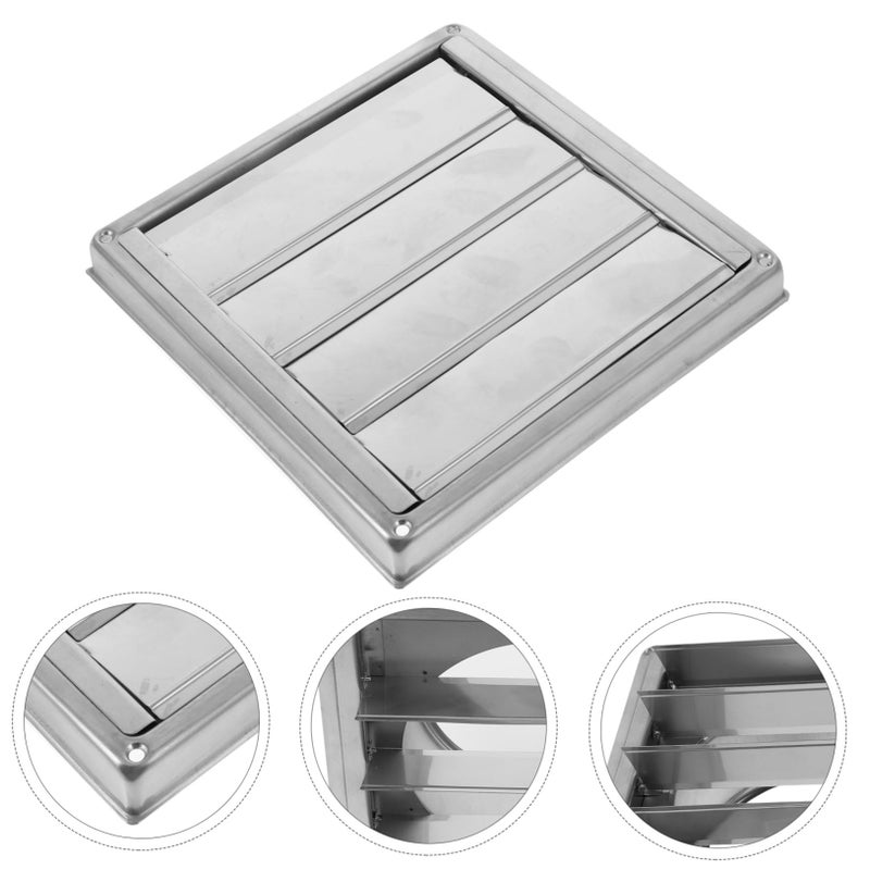 Stainless Steel Dryer Vent Cover Louvered Outdoor Weatherproof RV Vent Cap - Image 3