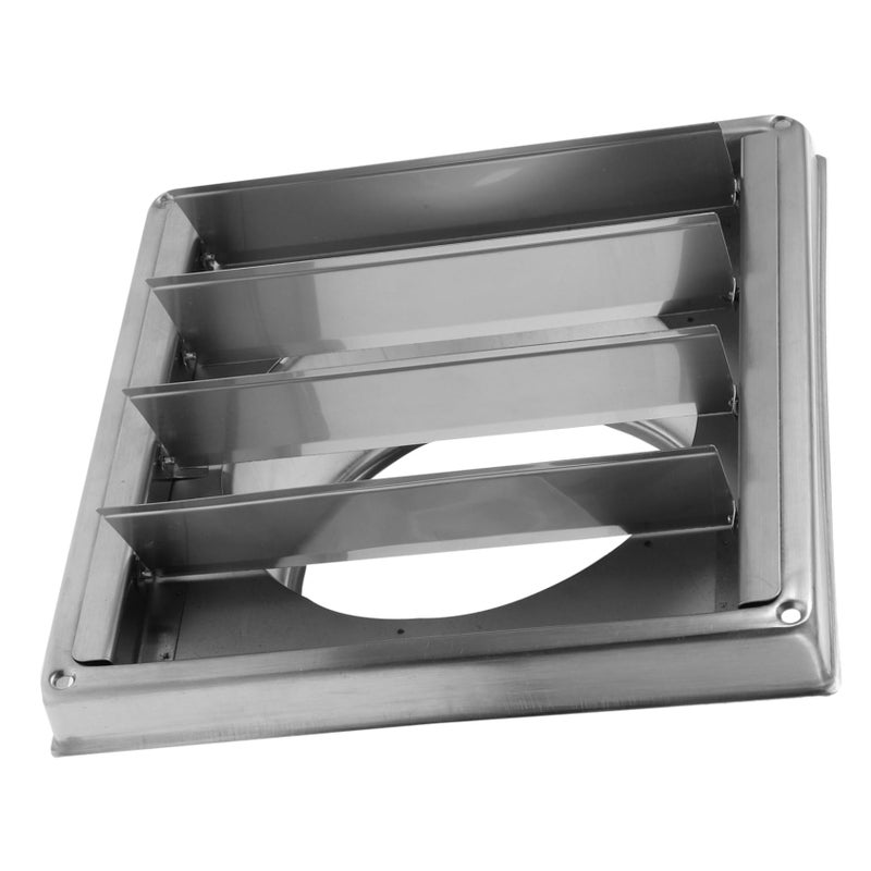Stainless Steel Dryer Vent Cover Louvered Outdoor Weatherproof RV Vent Cap - Image 2