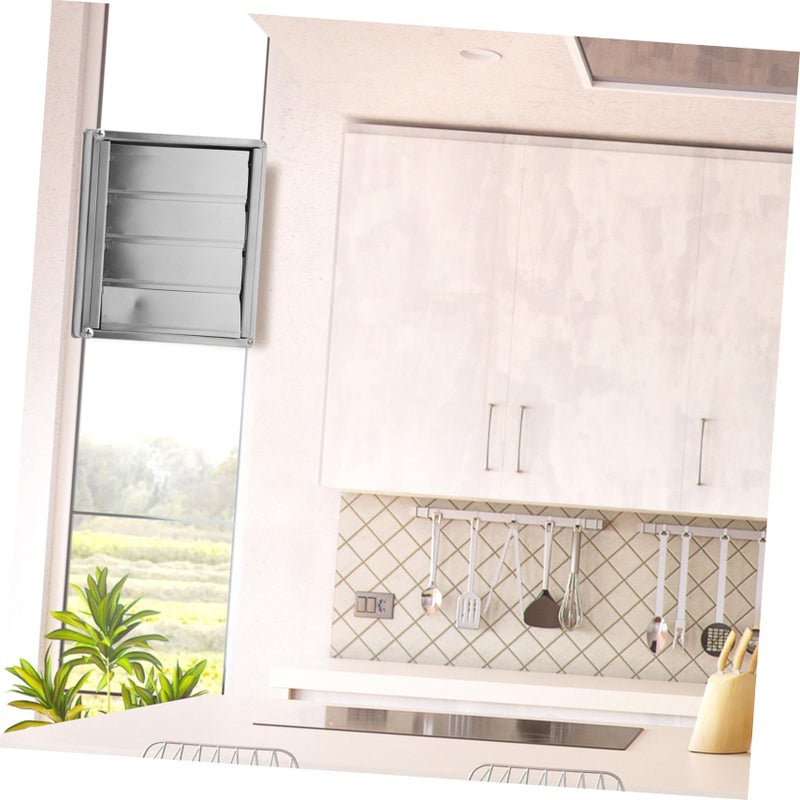Stainless Steel Dryer Vent Cover Louvered Outdoor Weatherproof RV Vent Cap - Image 4