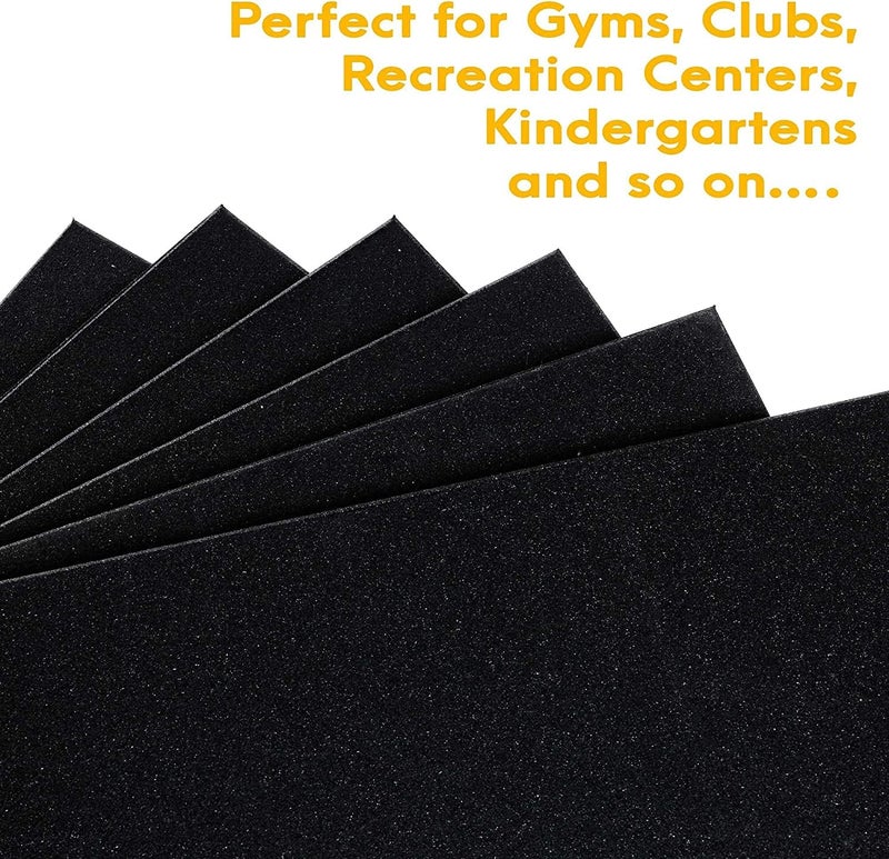 RUBX SuperStrong High Density Rubber Tile 20” X 20” Durable, Shock Absorbent & Surface Protection Ideal for Home & Outdoor Gym, Cross Training, Play Area (Black, 10 MM Thickness) - Image 4