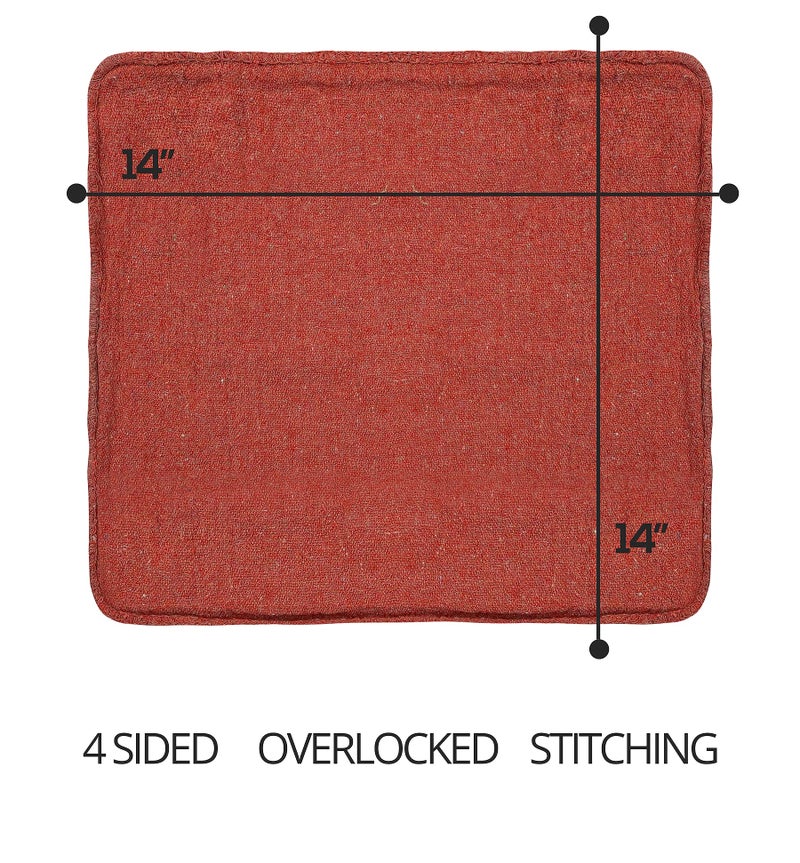 STF Linen Cotton Shop Towels Red – (Pack of 150) Size 14x14 Inches Cleaning Rags – Absorbent Shop Rags and Multipurpose Cleaning Towels for Automobiles, Industries, Garage and Homes - Image 4