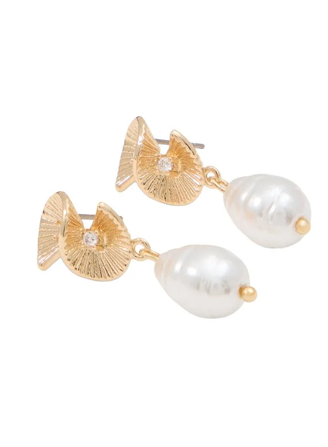 Fariapearl Ladies White Earring