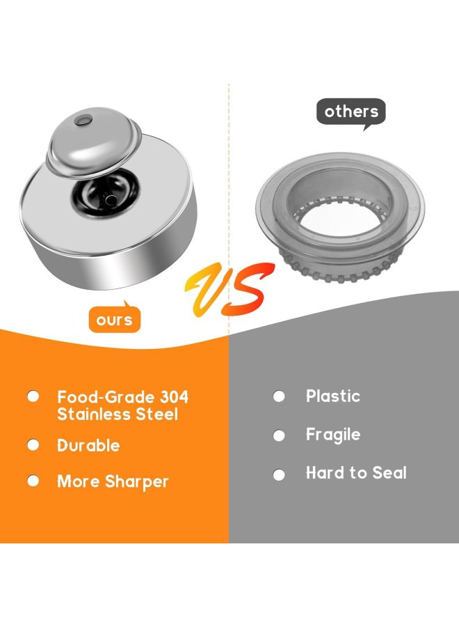 Stainless Steel Sandwich Cutting Sealing Mold Bread Spring Stamper Sandwich Thawing Sealer Baking Mold-Specifications:Square Sandwich Cutting Sealer-Color:Orange Red