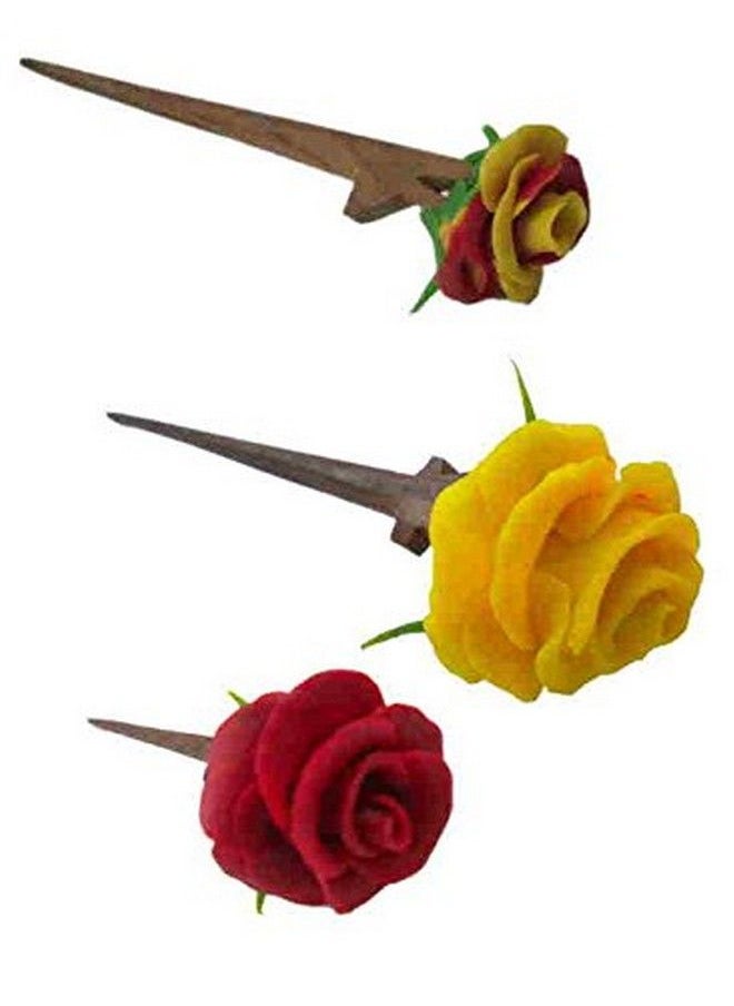 Unique Indian Crafts - Unique Indian Craft Judda Pin /Handmade Brown Wooden Juda Pin With Wooden/ Juda Pin Set For Women Girls Hair Accessories/For Women /Girls By Unique Indian Craft - Image 1