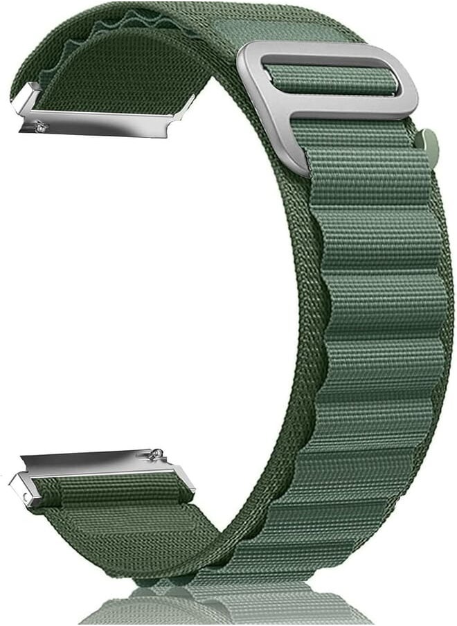 Generic - Generic 20mm Elastic Nylon Alpine Loop Woven Strap for Oraimo Tempo S2 OSW-11N Smart Watch - Green, Unisex - Image 1