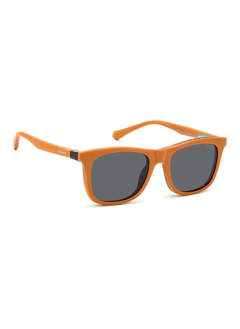 Polaroid Kids Unisex Polarized Rectangular Sunglasses - Pld 8055/Cs Blue Millimeter - Lens Size: 46 Mm  - Image 2