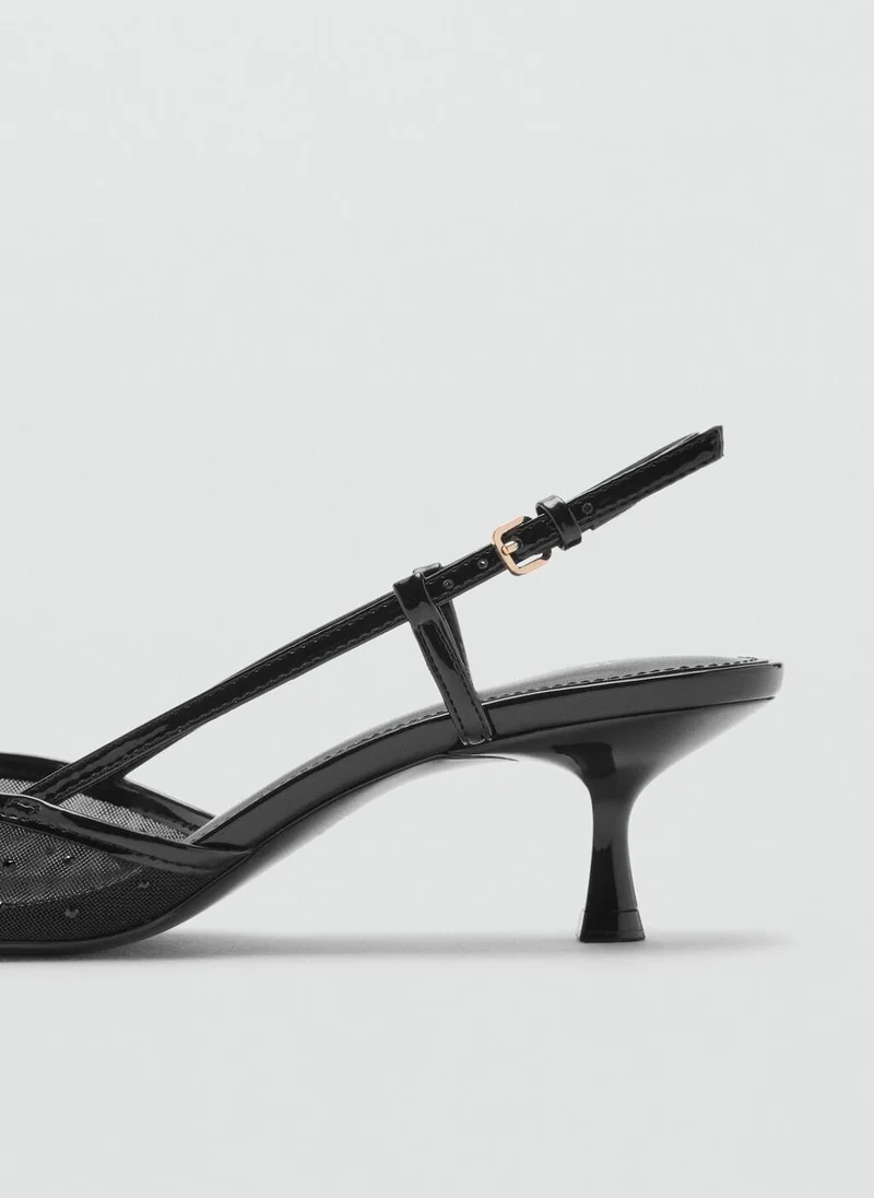 MANGO  Glitter mesh heeled shoes for Women | Best Price UAE