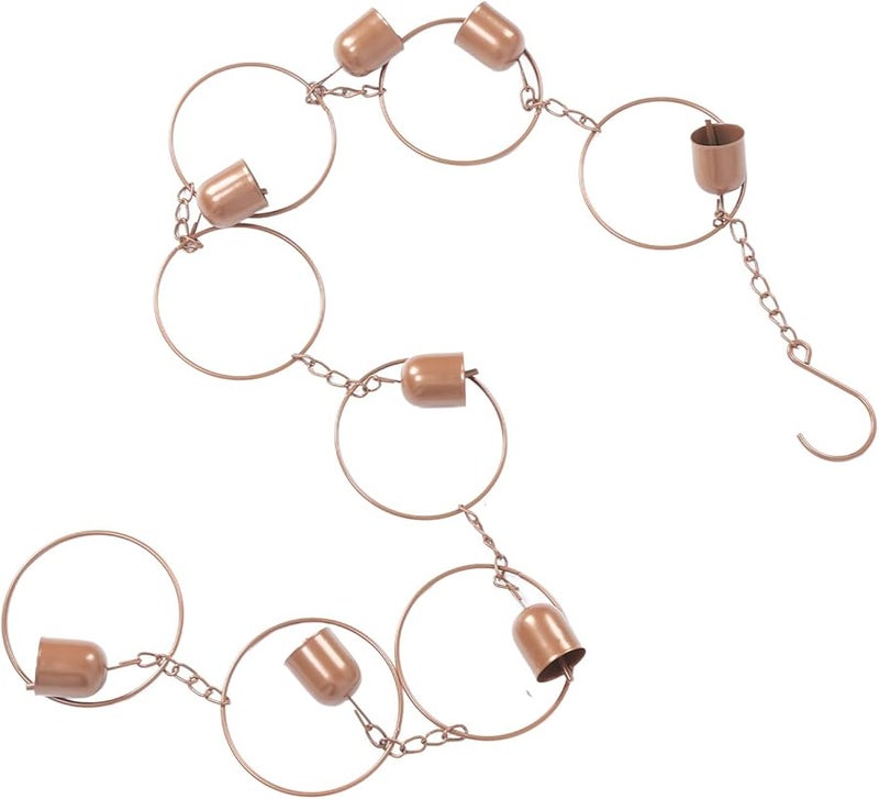 مُعلَّق رياح معدني للزينة الخارجية بمقاومة الطقس من الحديد وجمع المطر للحديقة والشرفة والتراس - Image 5