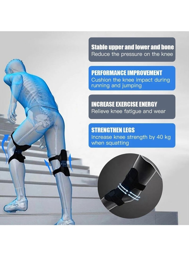 Strong Spring Knee Brace – Knee Joint Support for Arthritis Pain Relief – Suitable for Running, Walking, Mountaineering, Squatting – High Ventilation & One Size – Anti-Slip & Energy Booster (2) - Image 4
