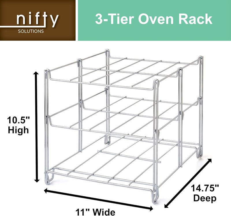 Nifty Solutions 3-Tier Oven Rack for Efficient Cooking and Storage - Image 2