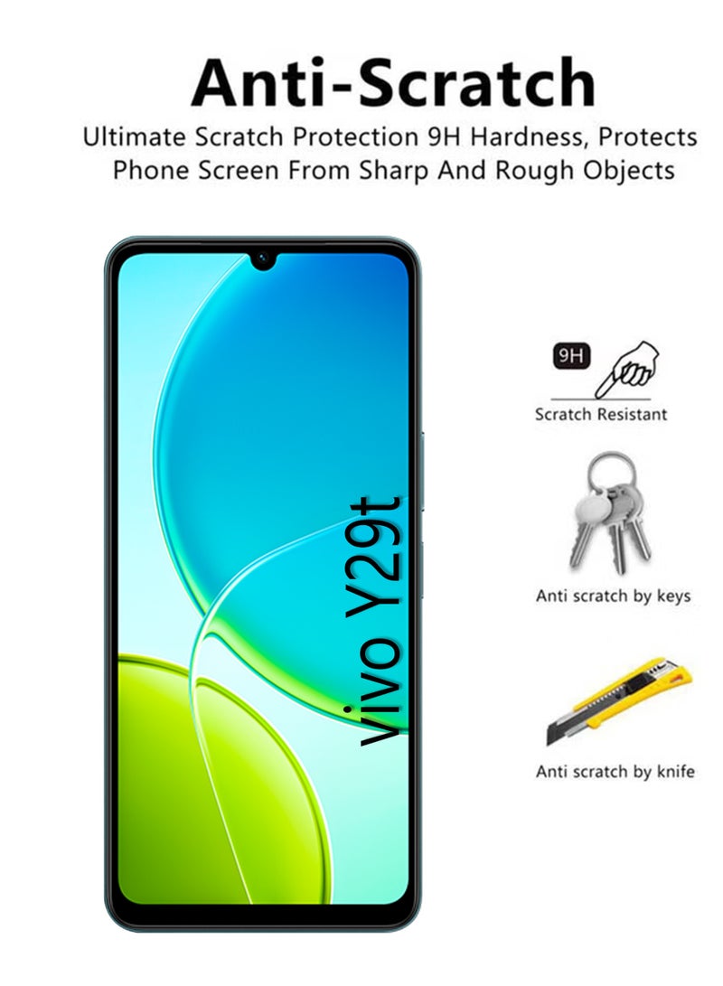 vivo Y29t 5g Screen Protector | Tempered Glass Compatible with vivo Y29t 5g| Screen Protector Full HD Quality Tempered Glass Anti-Scratch Edge to Edge Coverage with Easy Installation Kit - Black - Image 3