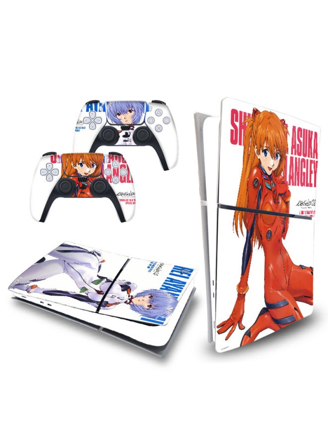 Loquat Straight Hair PS5slim Stickers PS5 Game Console PS5S Digital Version Handle P5SLIM All-inclusive Host Stickers-Color:Ps5slim Digital Version--06 - Image 1